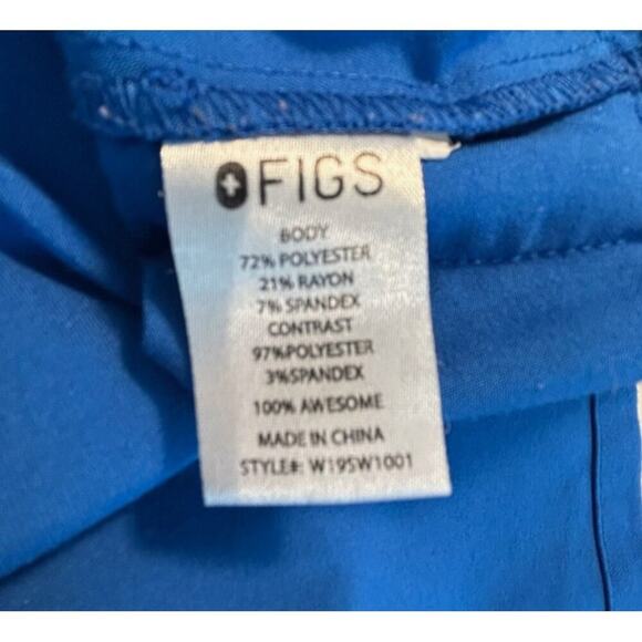 Figs Technical Collection Small Blue V-Neck Scrub Top With Pockets For Women - Picture 4 of 8